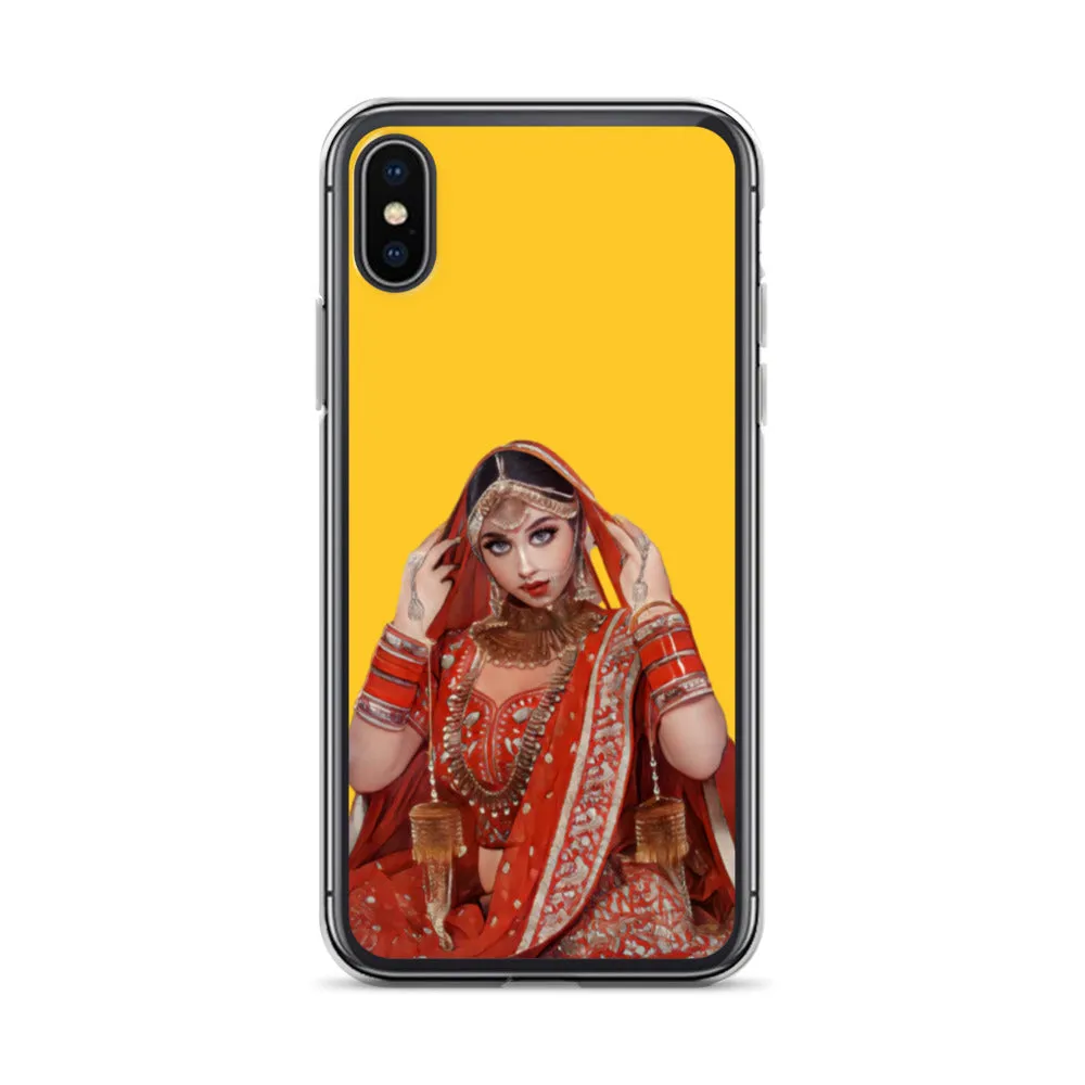 Indian bride illustration iPhone Case