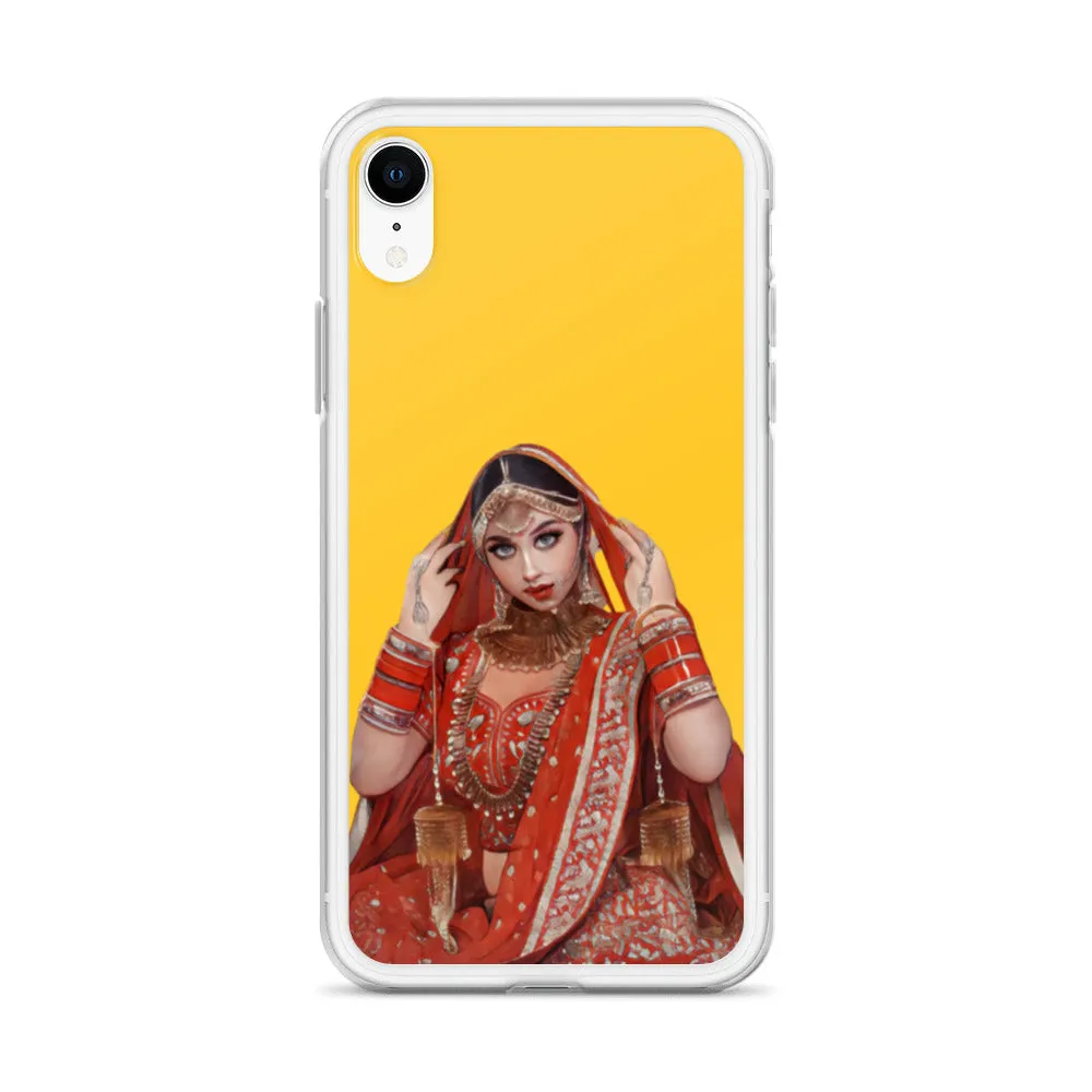 Indian bride illustration iPhone Case