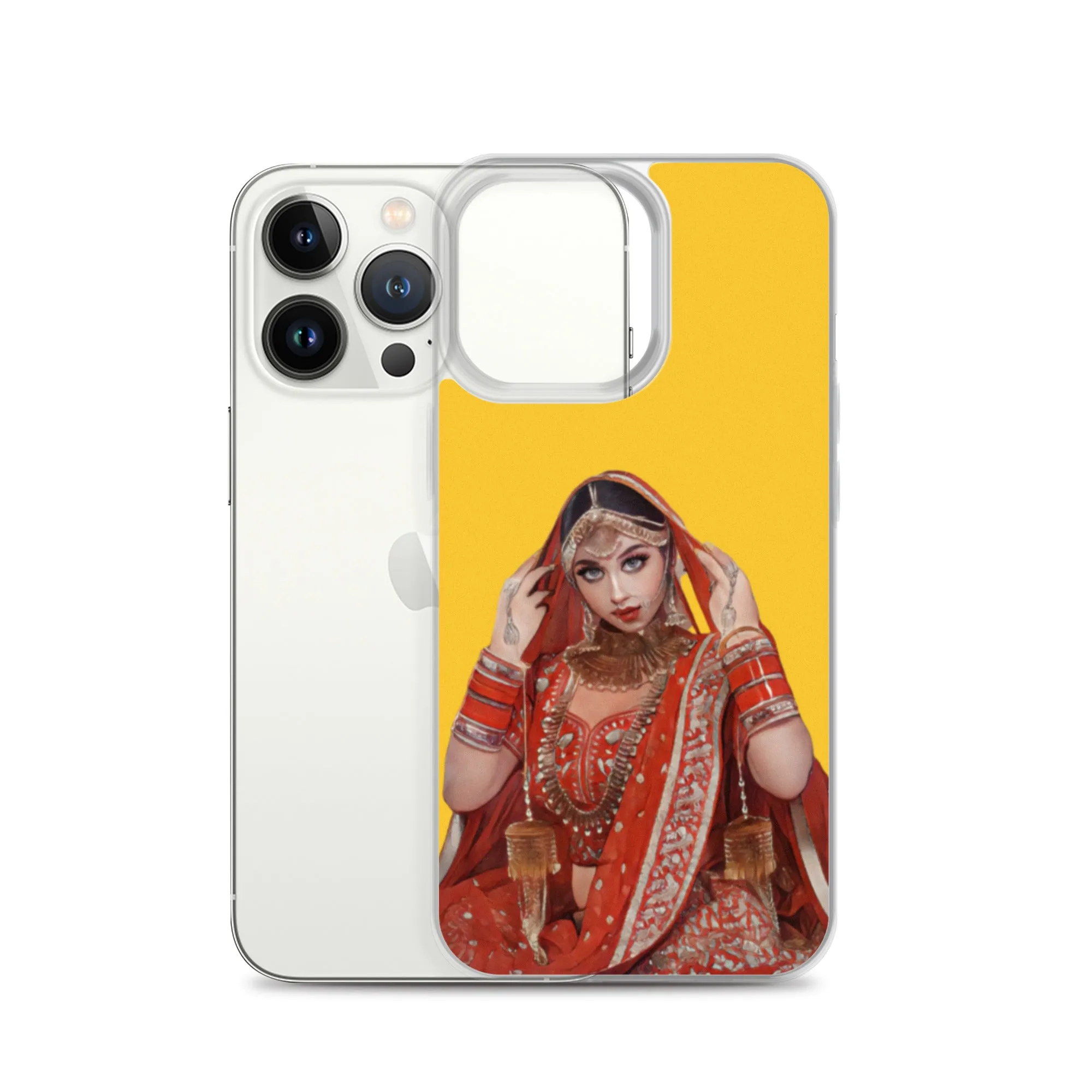 Indian bride illustration iPhone Case