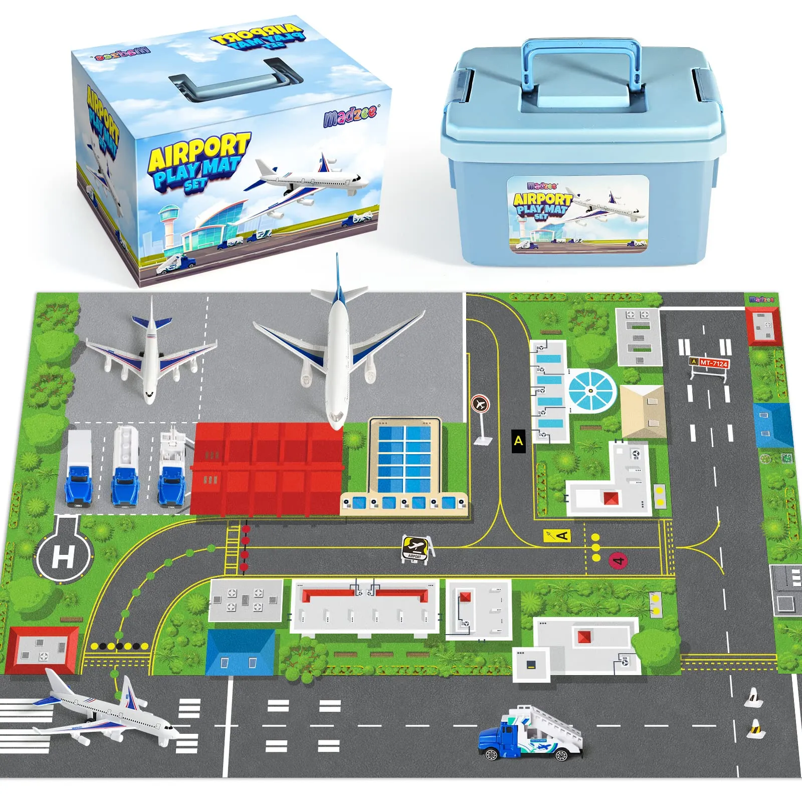 Interactive Airplane Toy Set with Activity Playmat – Fun Learning for Toddlers