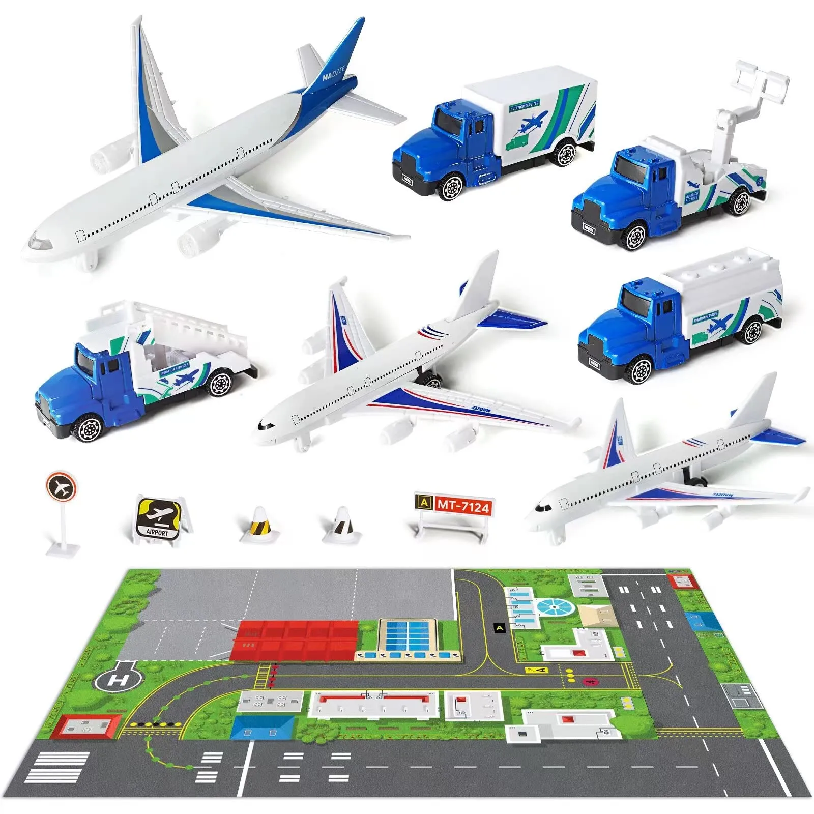 Interactive Airplane Toy Set with Activity Playmat – Fun Learning for Toddlers