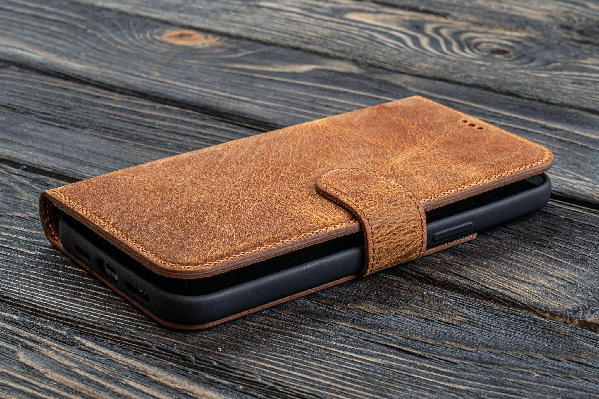 iPhone 13 Pro (6.1") Leather Wallet Case