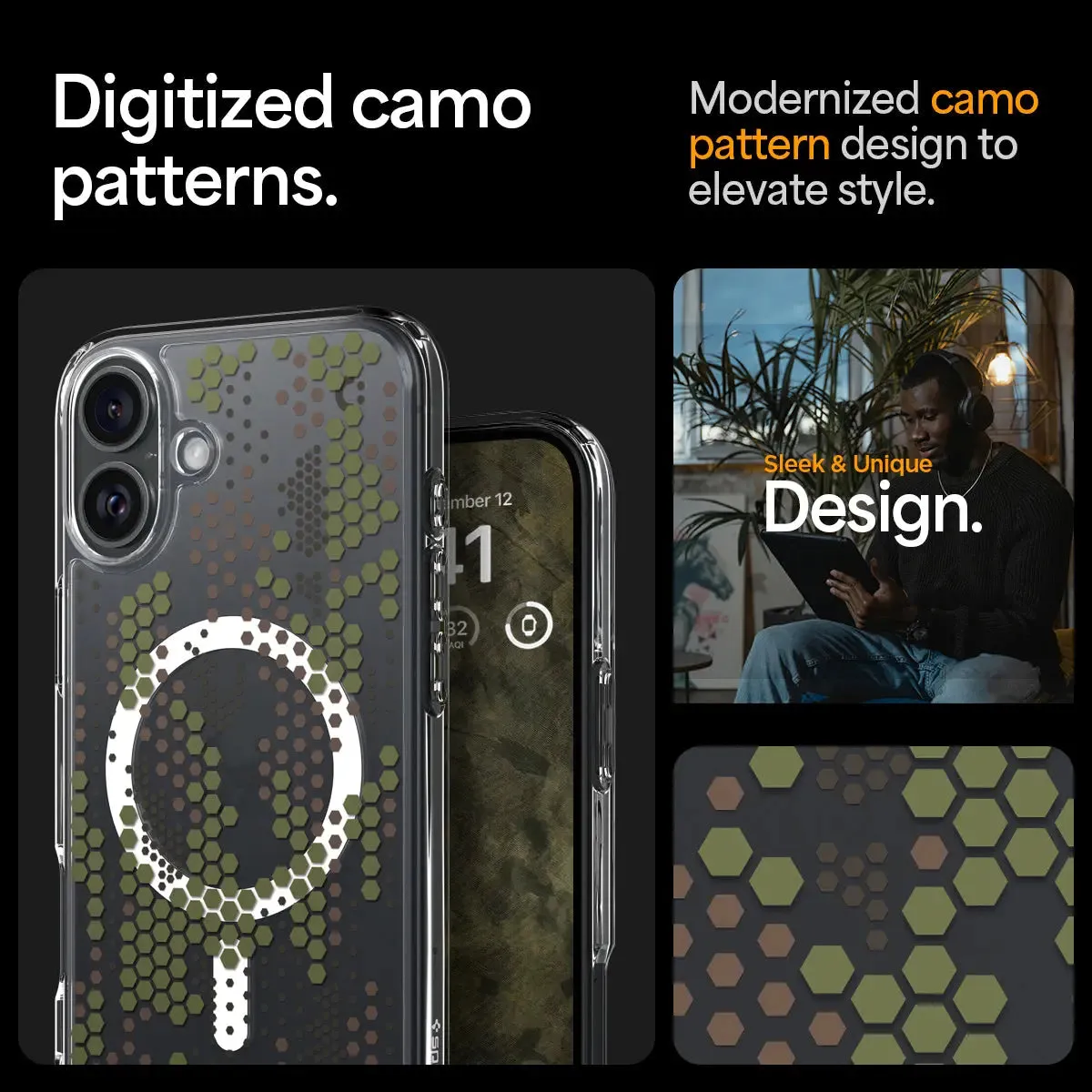 iPhone 16 Plus Case Ultra Hybrid MagFit Digital Camo