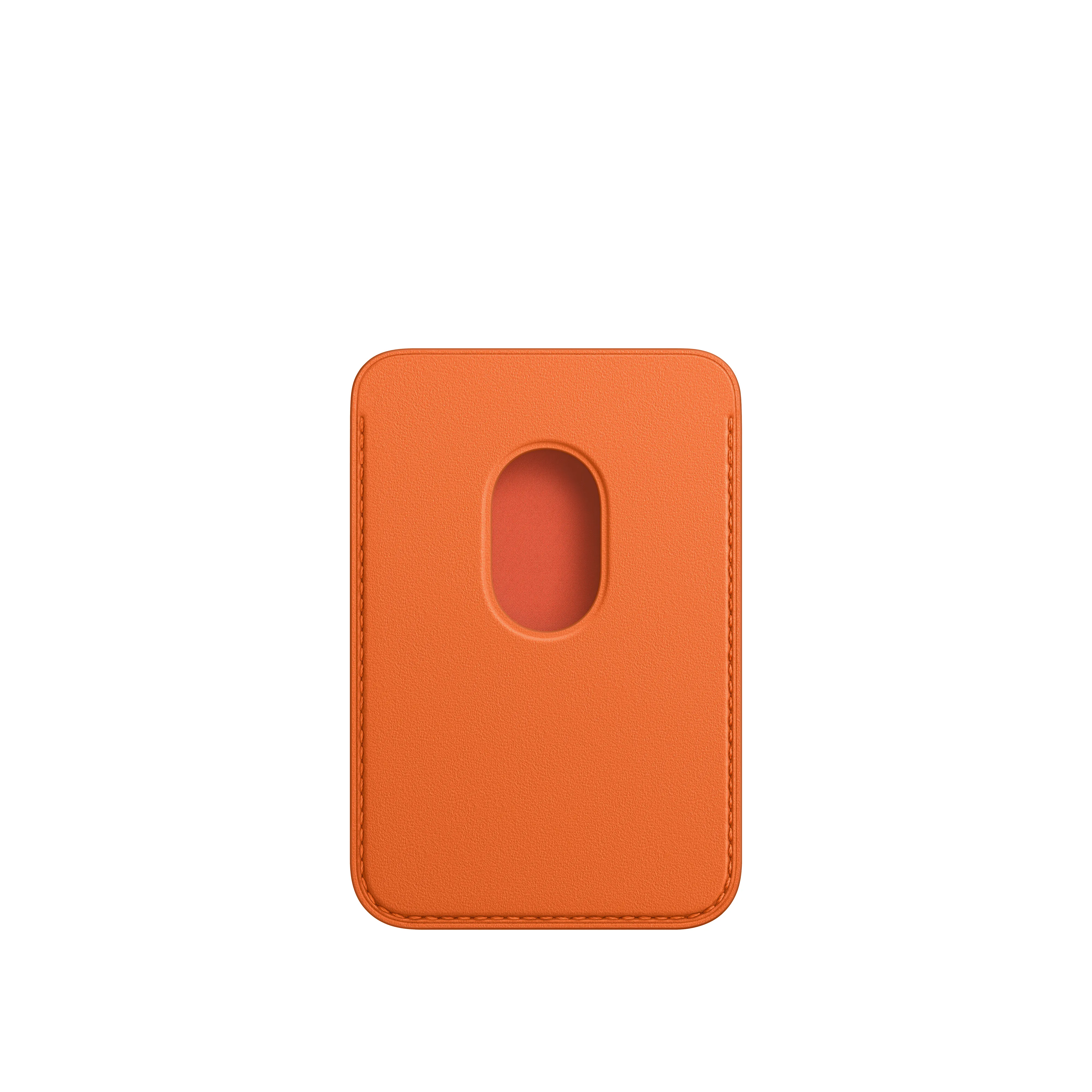 iPhone Leather Wallet with MagSafe - Orange