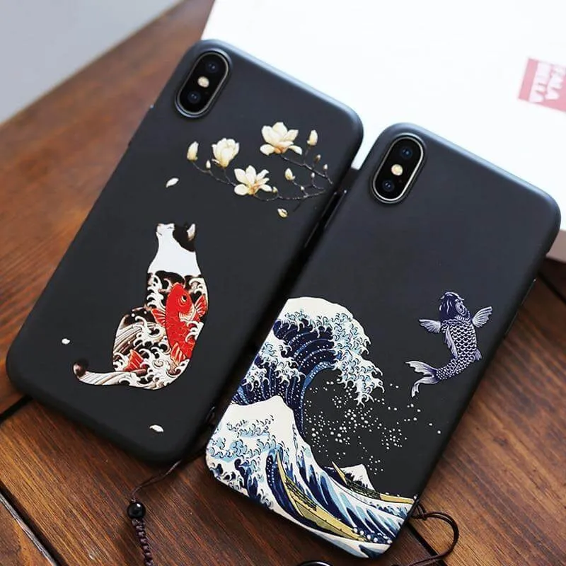 Japanese Art Matte iPhone Cases