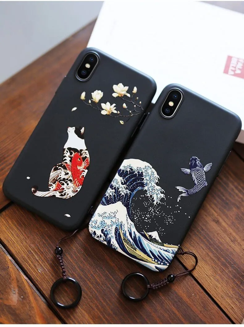 Japanese Art Matte iPhone Cases