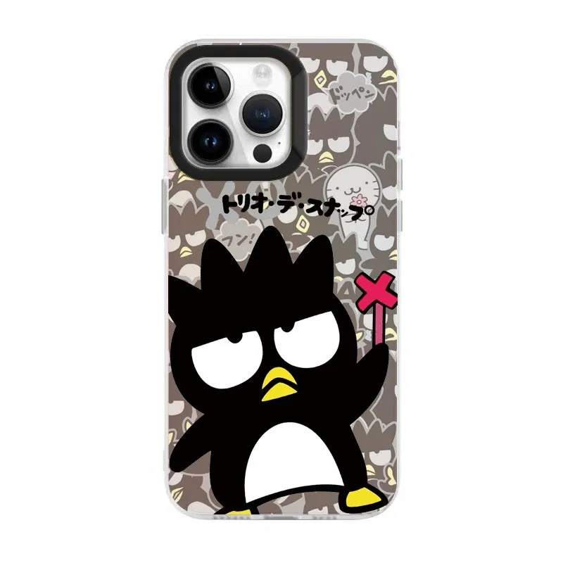 Japanese Cartoon iPhone Case with Strap | Laser Bad Badtz Maru Minna No Tabo - iPhone CasePhone Case  7 8 PLUS SE2 XS XR X 11 12 13 14 15 16 Pro Promax 12mini 13mini