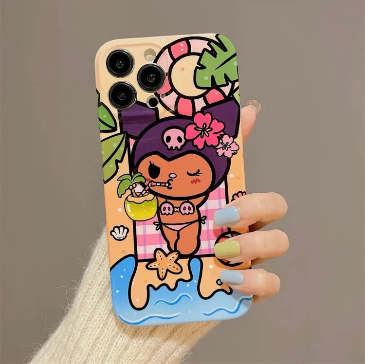 Japanese Cartoon MM KU Summer Sunshine Holiday iPhone Case 14 13 12 11 Pro Max Plus