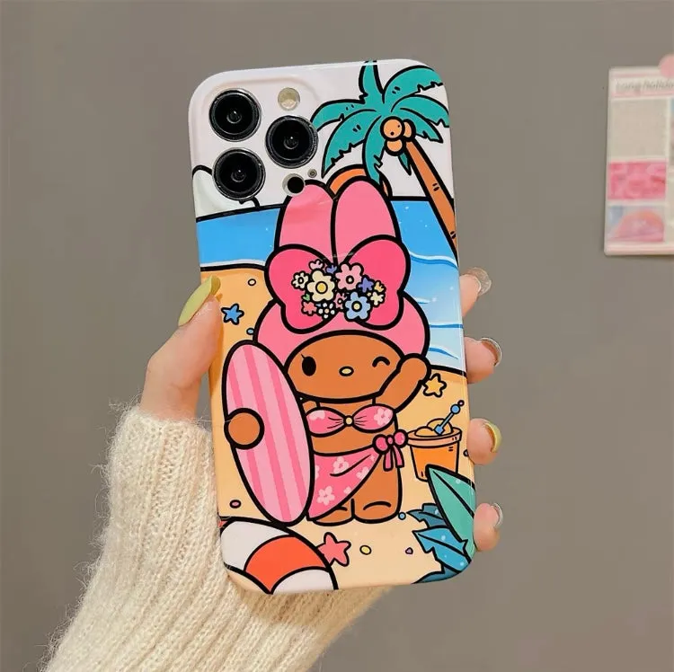 Japanese Cartoon MM KU Summer Sunshine Holiday iPhone Case 14 13 12 11 Pro Max Plus