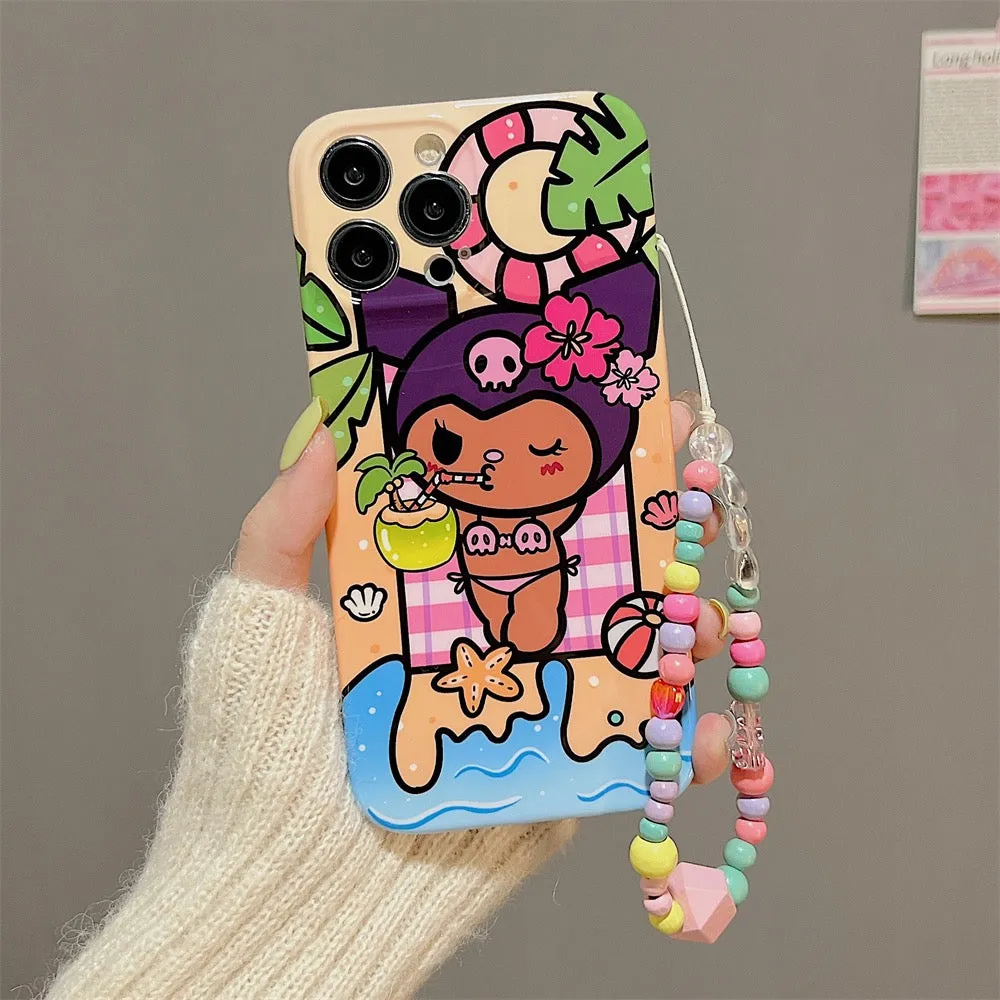 Japanese Cartoon MM KU Summer Sunshine Holiday iPhone Case 14 13 12 11 Pro Max Plus