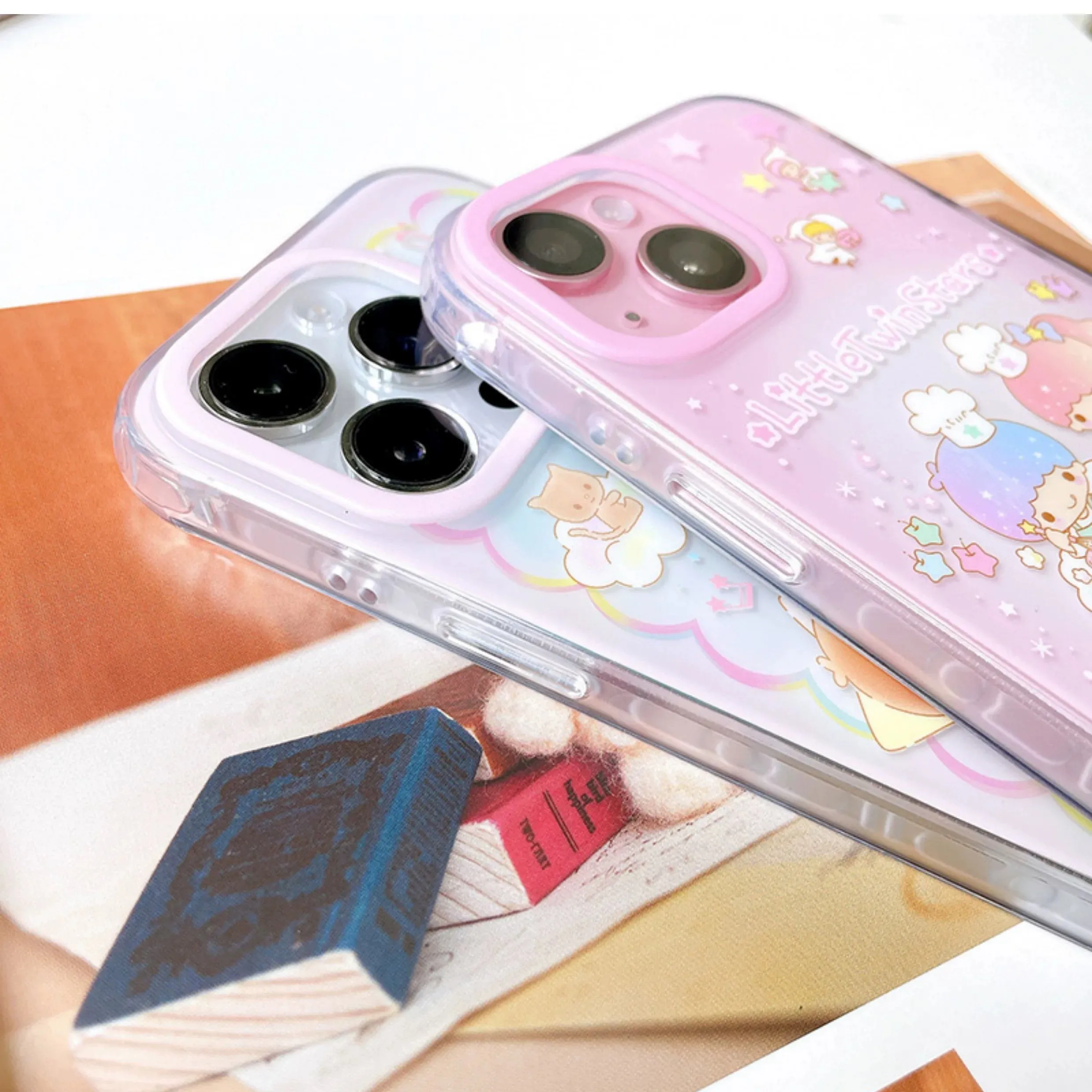 Japanese Cartoon Sanrio Little Twin Stars | Starry Kitchen & Music Party - iPhone Case 13 14 15 Pro Promax