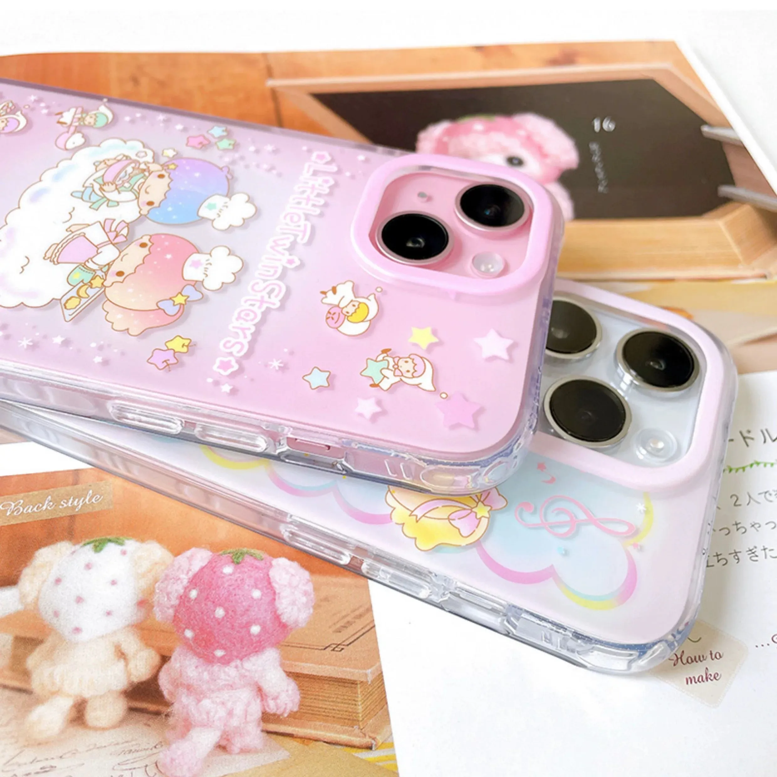 Japanese Cartoon Sanrio Little Twin Stars | Starry Kitchen & Music Party - iPhone Case 13 14 15 Pro Promax