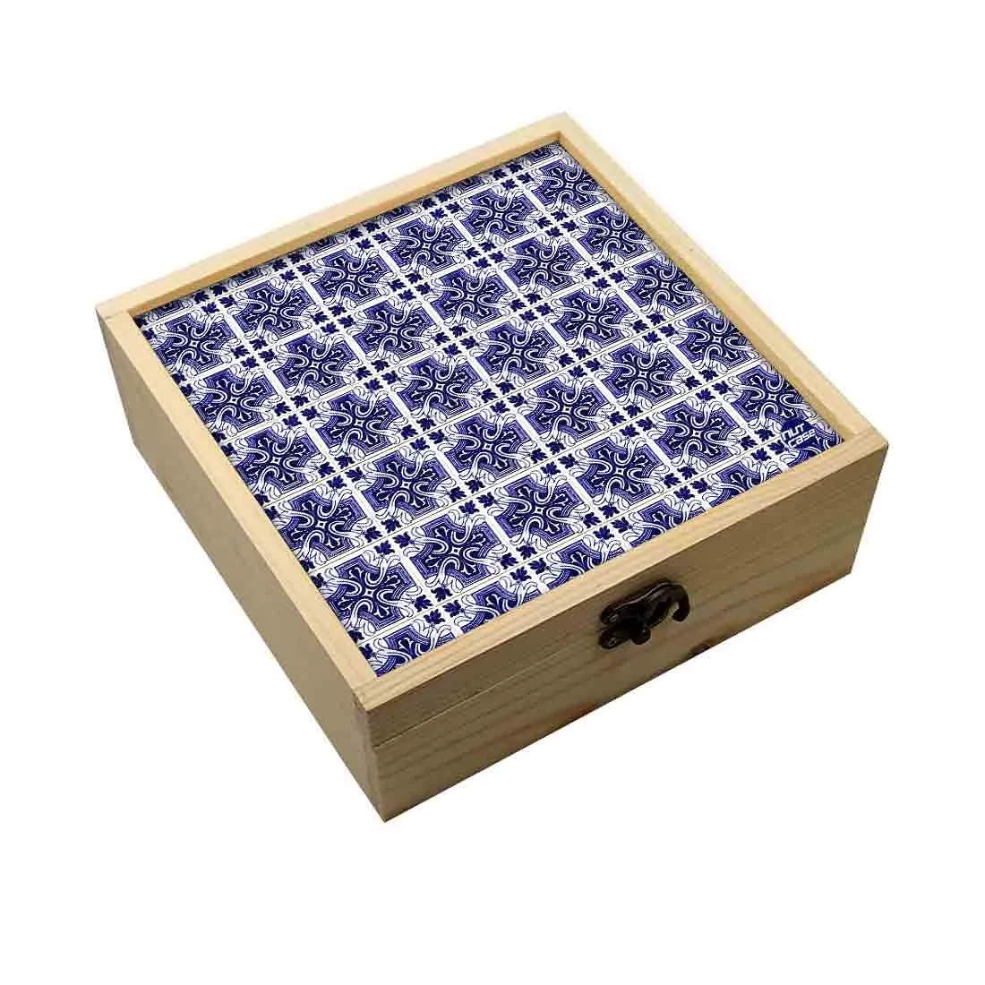 Jewellery Box Wooden Jewelry Organizer -  Spanish Tiles Collection