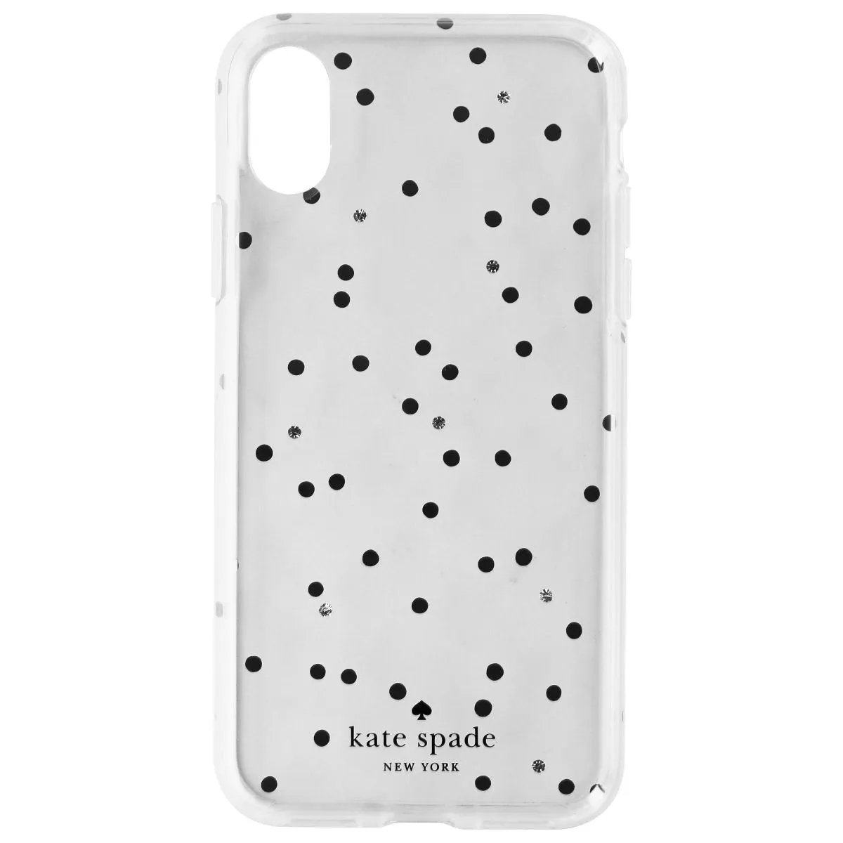 Kate Spade Flexible Hardshell Series Case for iPhone XS / X - Clear/Dots/Gems