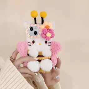 Kawaii Kitty Bee Plush iPhone Case