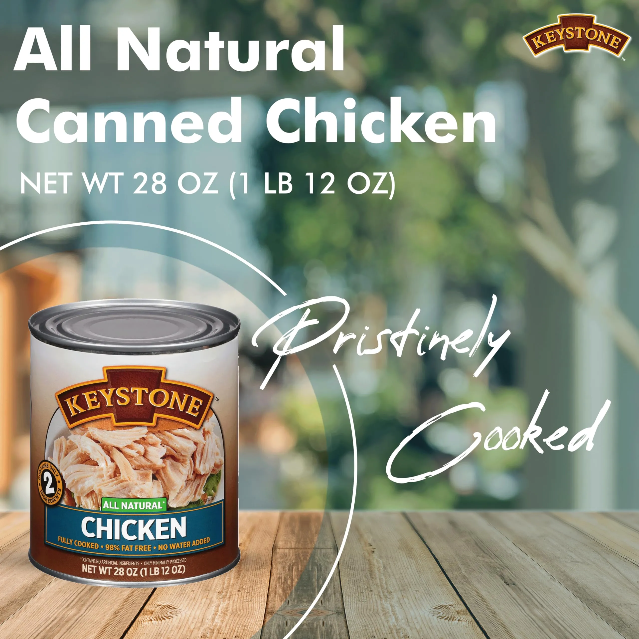 Keystone Meats All Natural Fully Cooked Canned Chicken 28oz