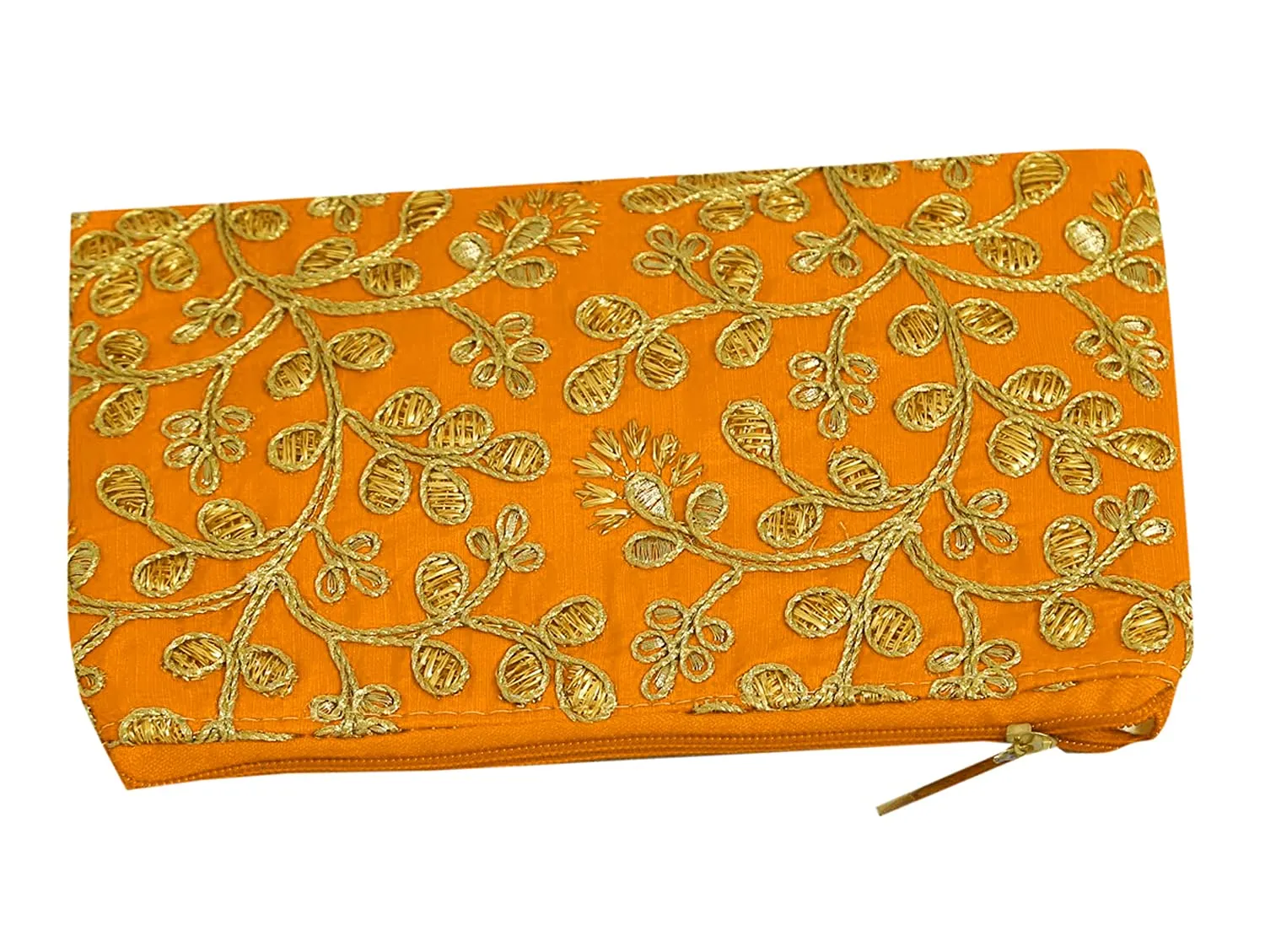 Kuber Industries Embroidery Hand Purse/Wallet for Women (Yellow) (HS39KUBMART022023)