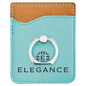 Leatherette Phone Wallet w/ Ring