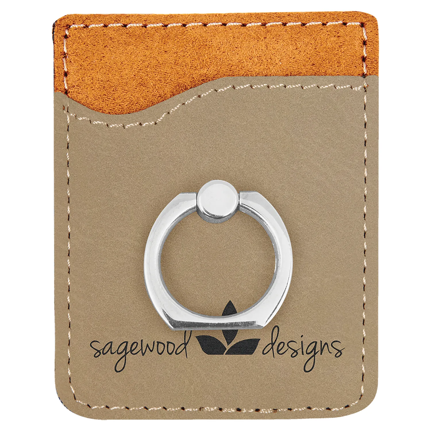 Leatherette Phone Wallet w/ Ring