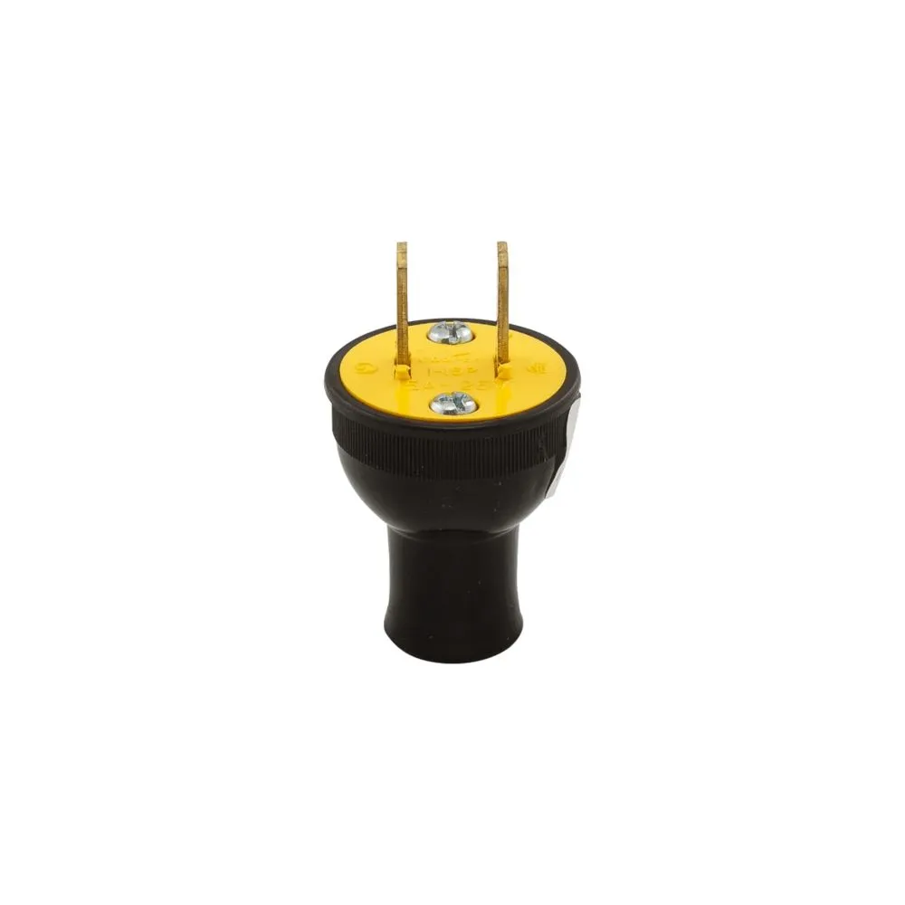 Legrand 3123BKCC20 15A 125V 2 Pole Black Residential Construction Plug