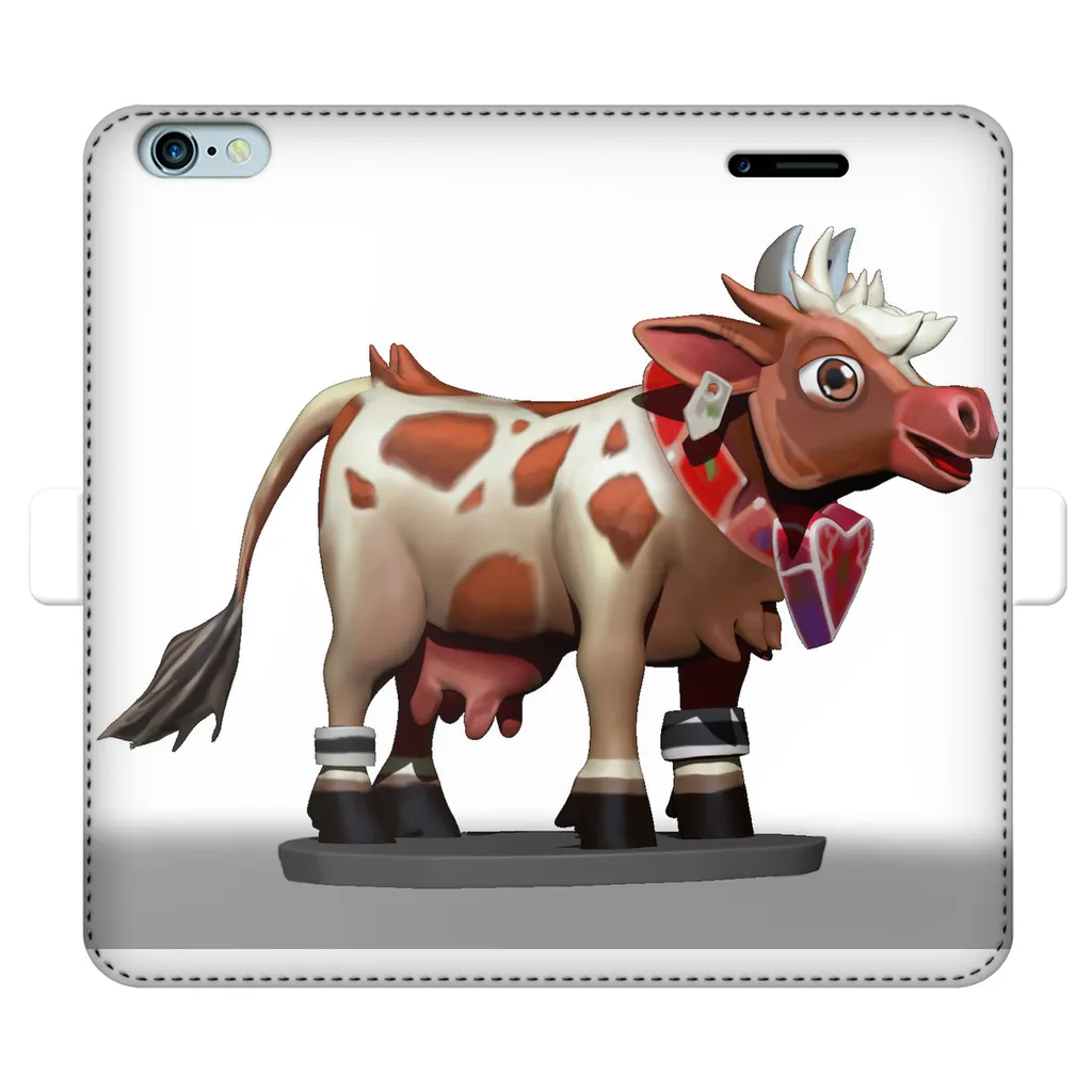 Light Brown Cow Fully Printed Wallet Cases