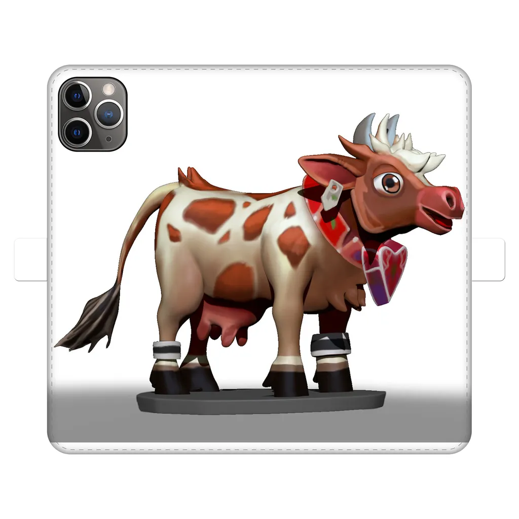 Light Brown Cow Fully Printed Wallet Cases