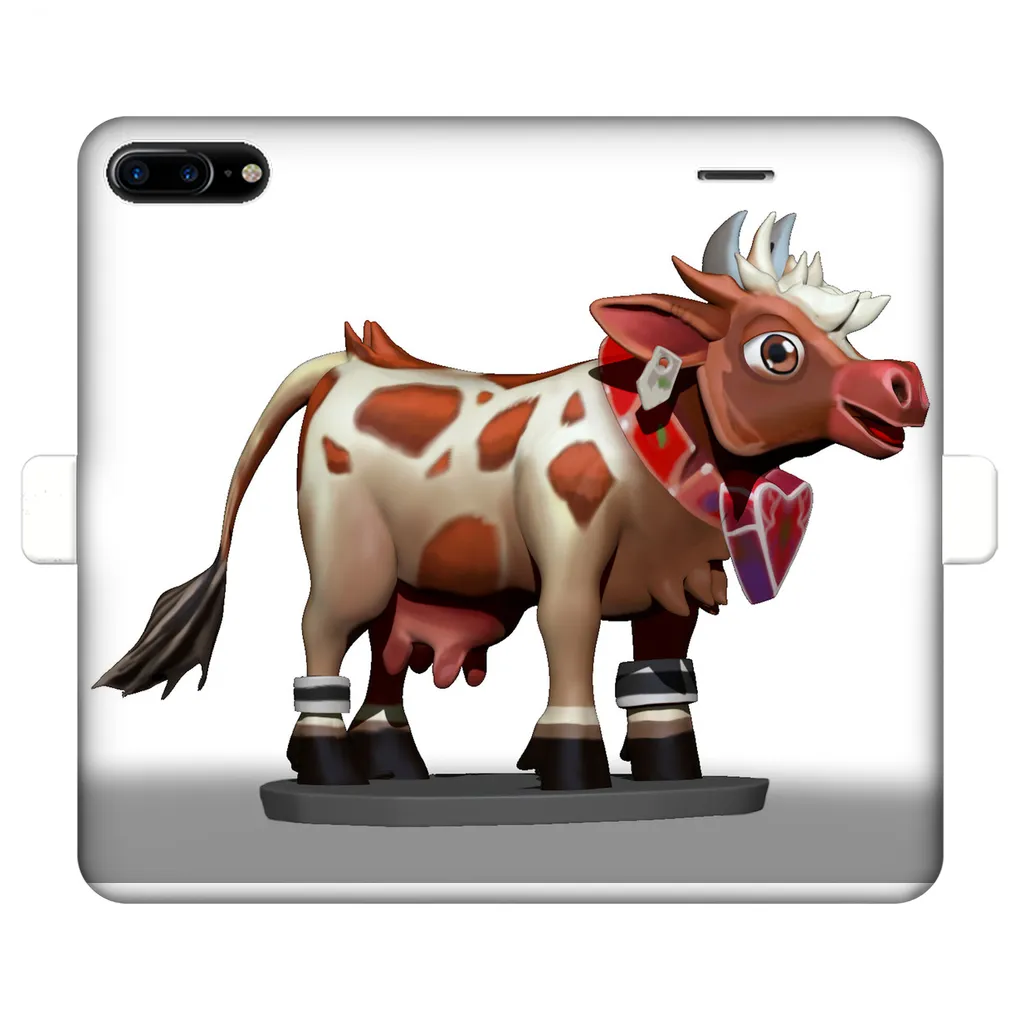 Light Brown Cow Fully Printed Wallet Cases