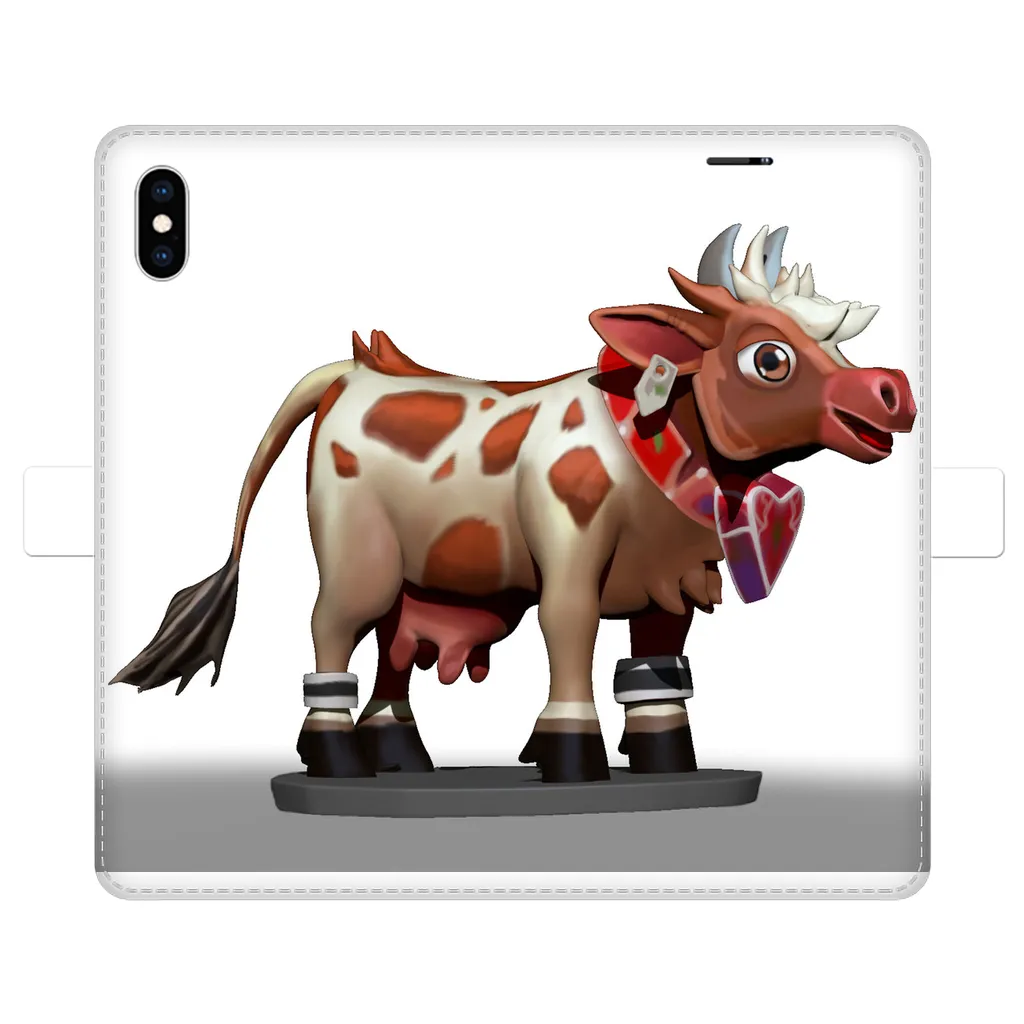 Light Brown Cow Fully Printed Wallet Cases