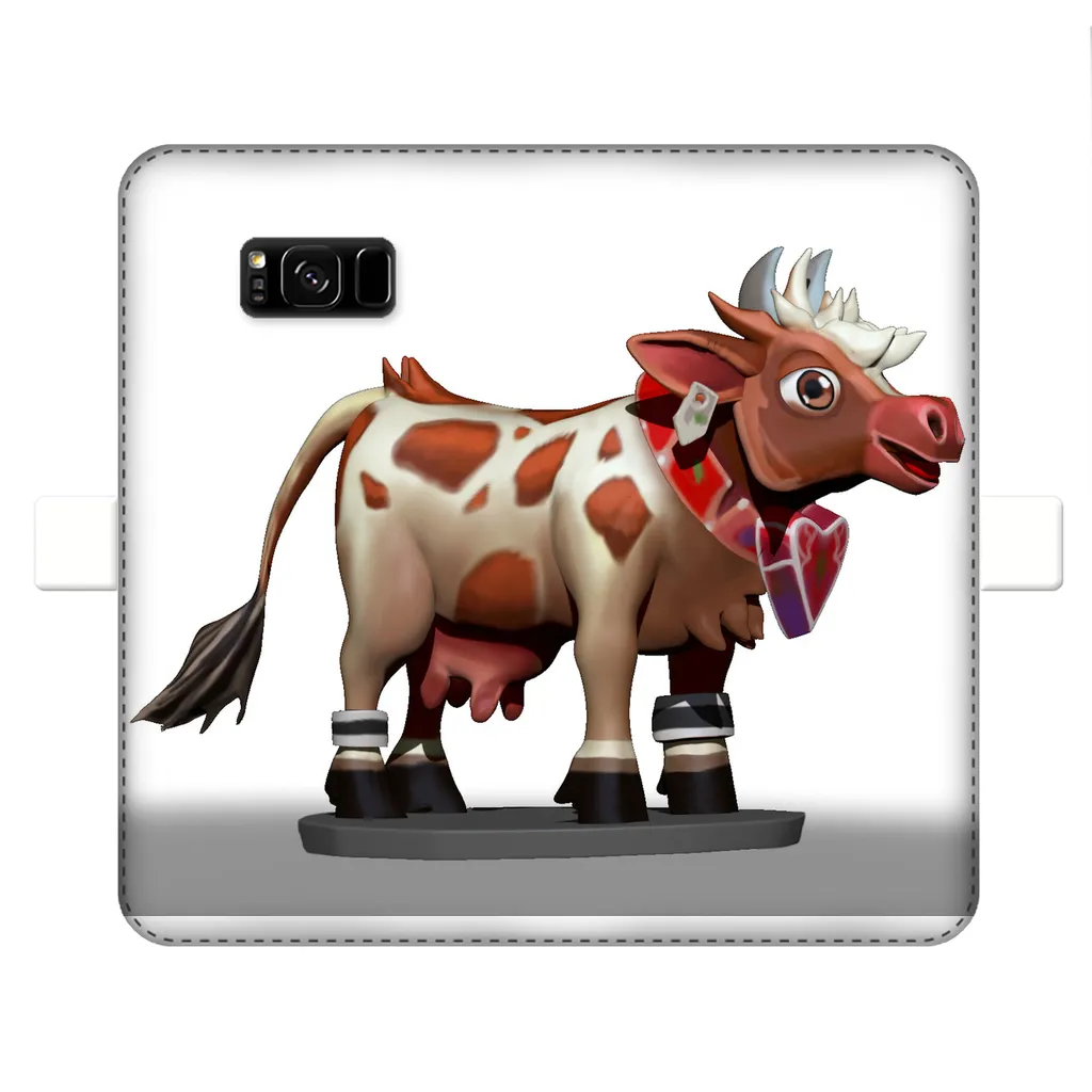 Light Brown Cow Fully Printed Wallet Cases