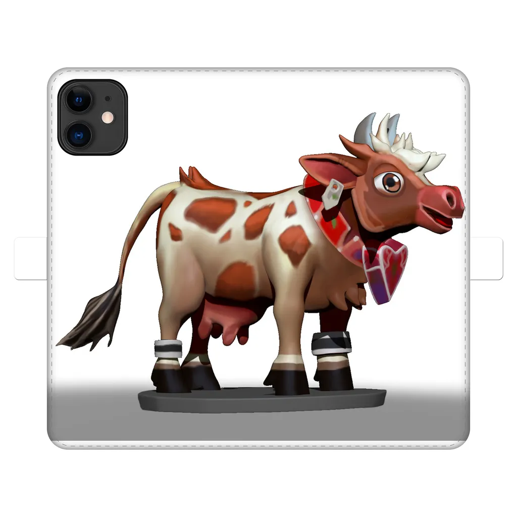 Light Brown Cow Fully Printed Wallet Cases