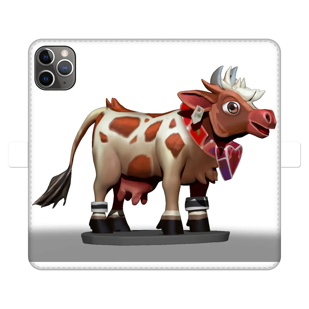 Light Brown Cow Fully Printed Wallet Cases