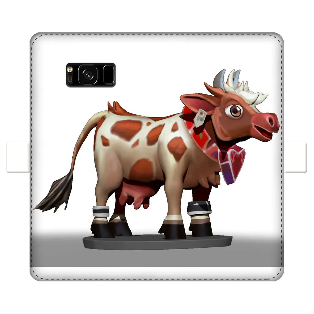 Light Brown Cow Fully Printed Wallet Cases