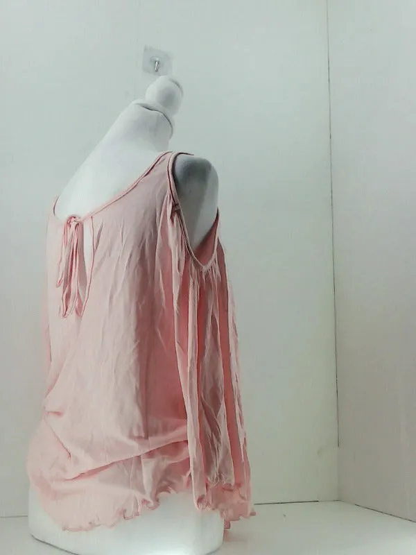 Light Pink Flowing Women's Blouse Medium