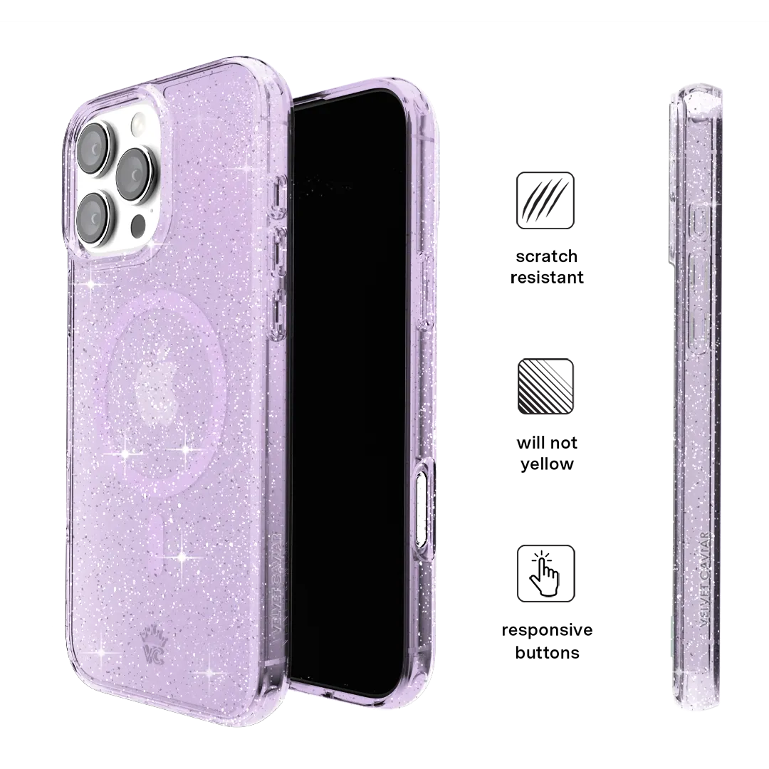 Lilac Stardust Glitter iPhone Case