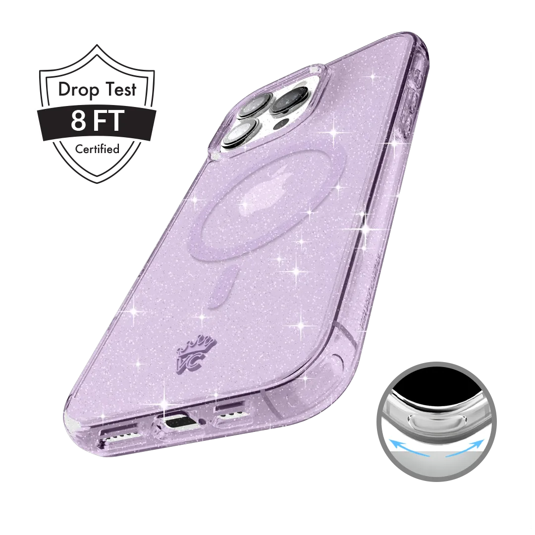 Lilac Stardust Glitter iPhone Case