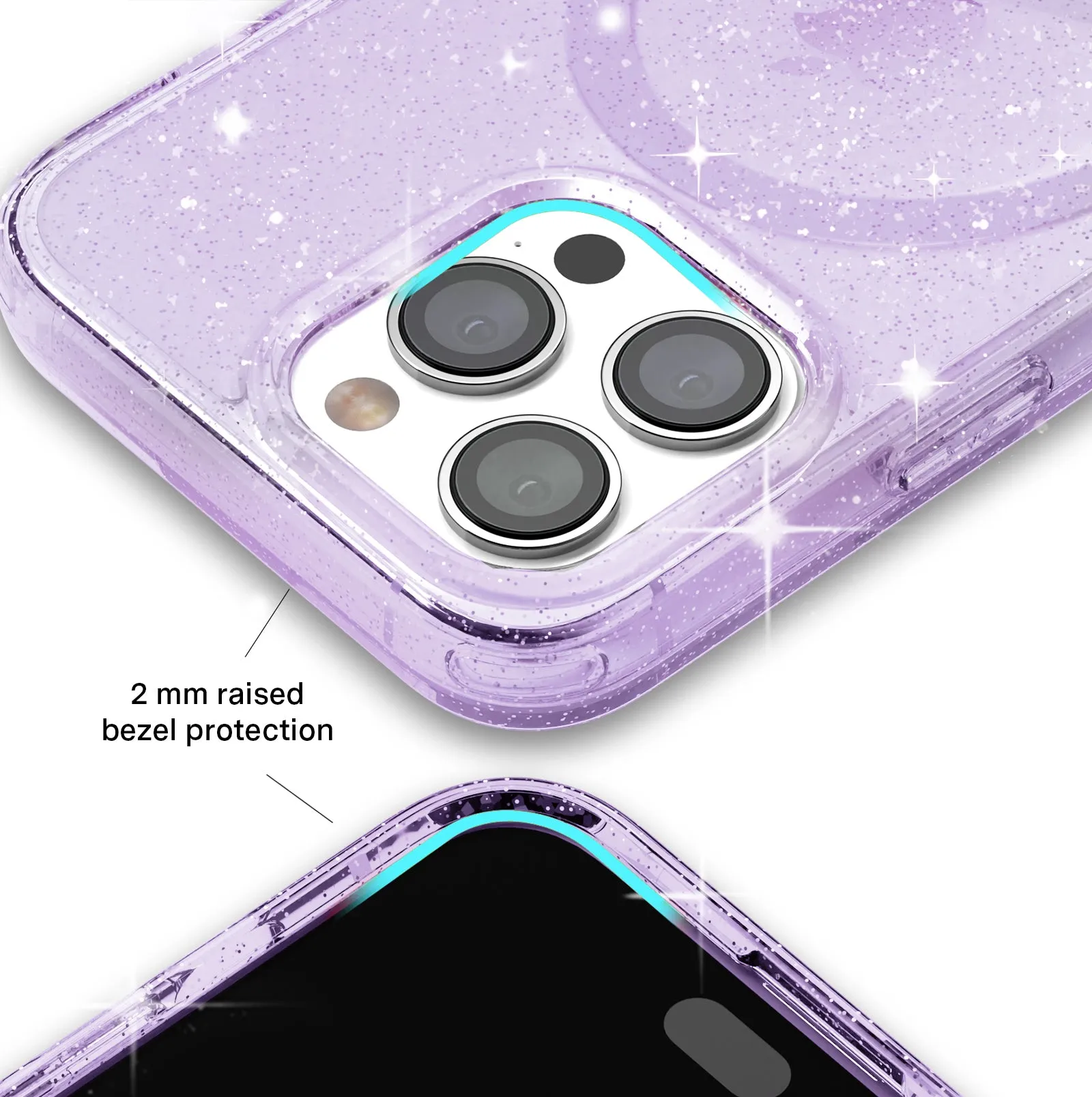 Lilac Stardust Glitter iPhone Case