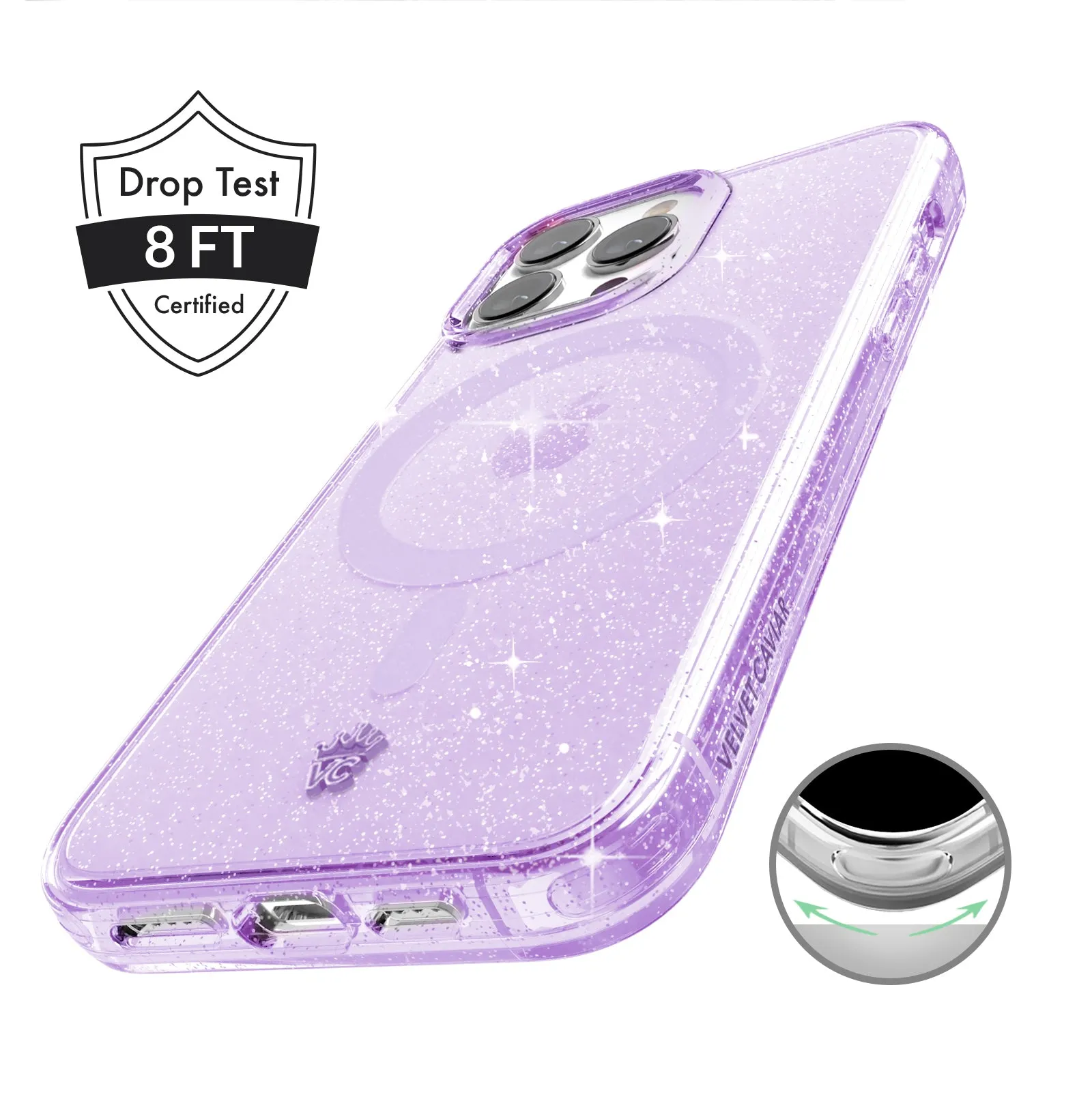 Lilac Stardust Glitter iPhone Case