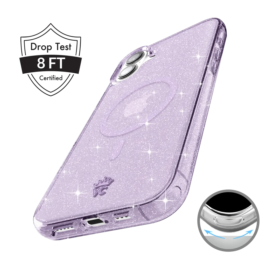 Lilac Stardust Glitter iPhone Case