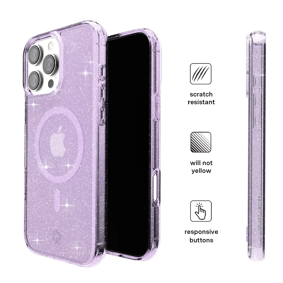 Lilac Stardust Glitter iPhone Case