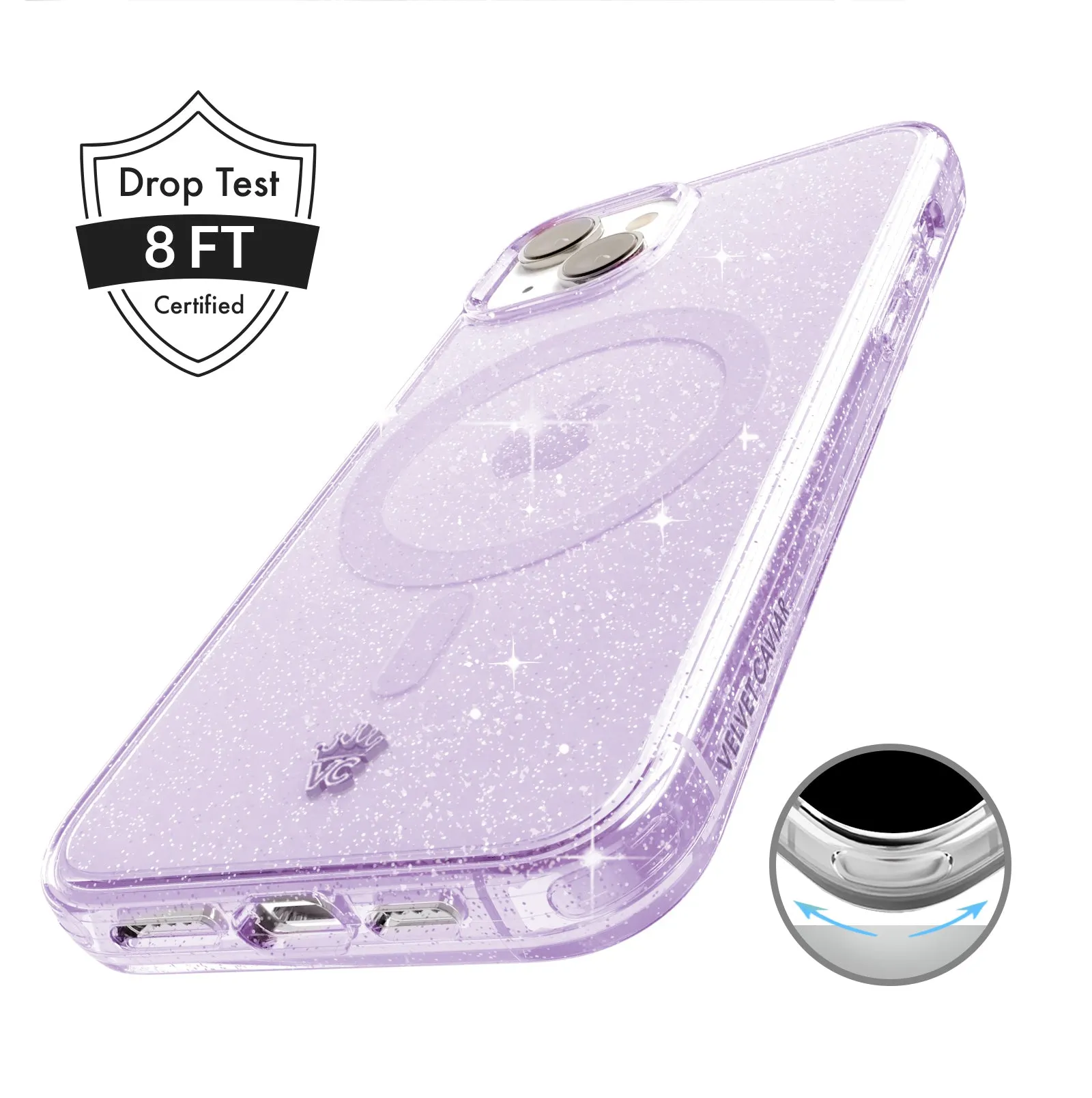 Lilac Stardust Glitter iPhone Case