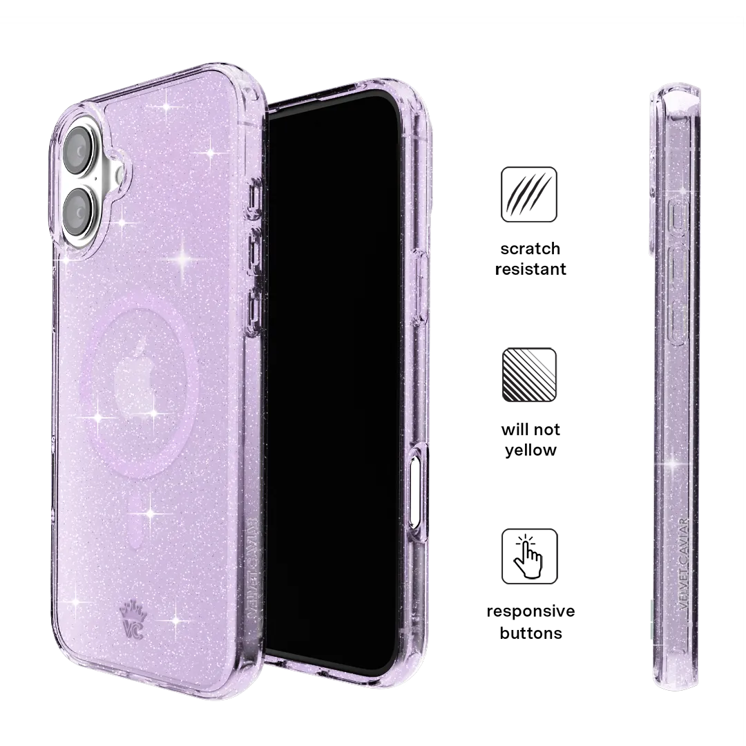 Lilac Stardust Glitter iPhone Case