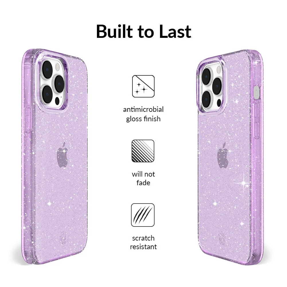 Lilac Stardust Glitter iPhone Case