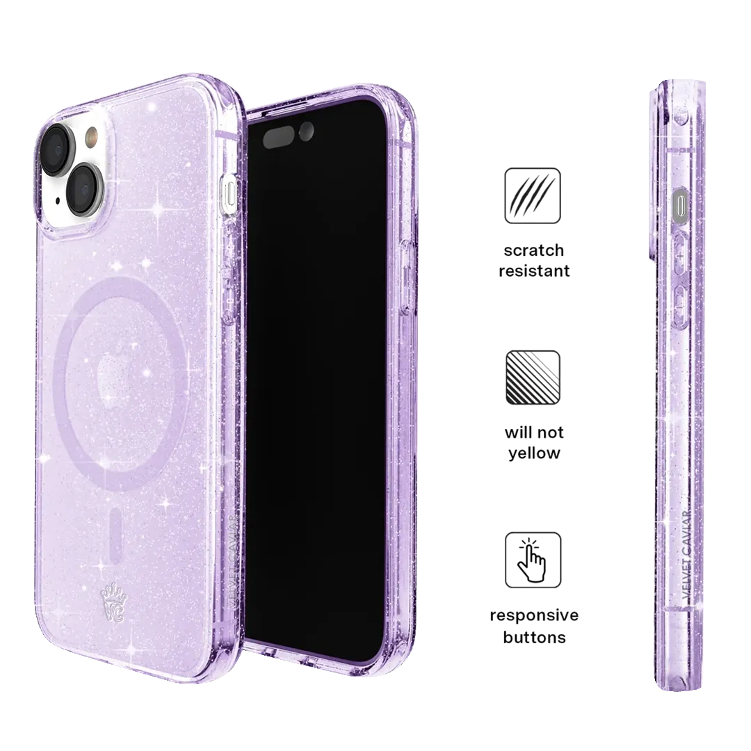 Lilac Stardust Glitter iPhone Case