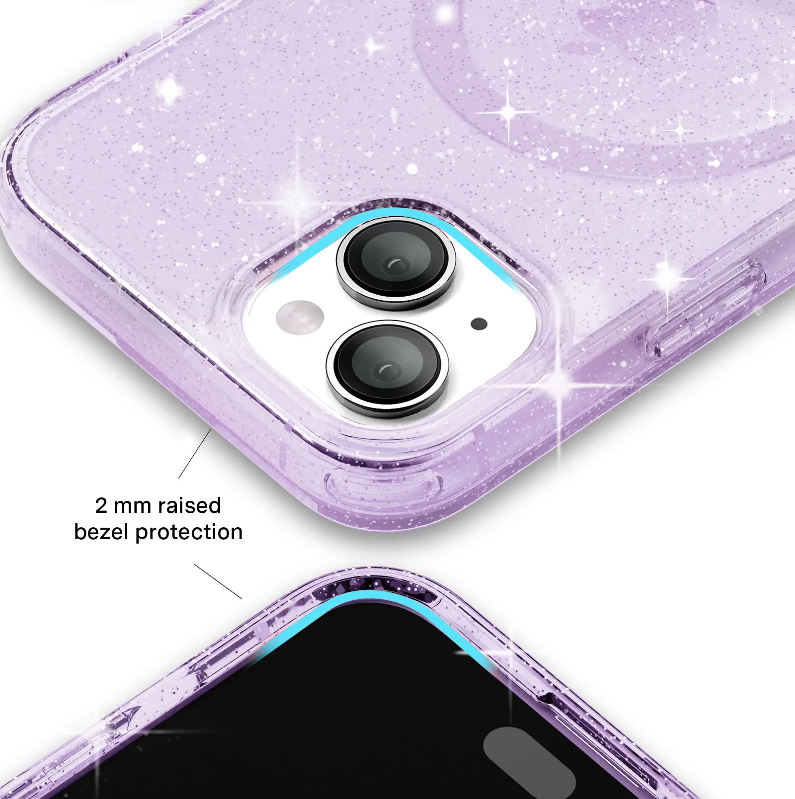 Lilac Stardust Glitter iPhone Case