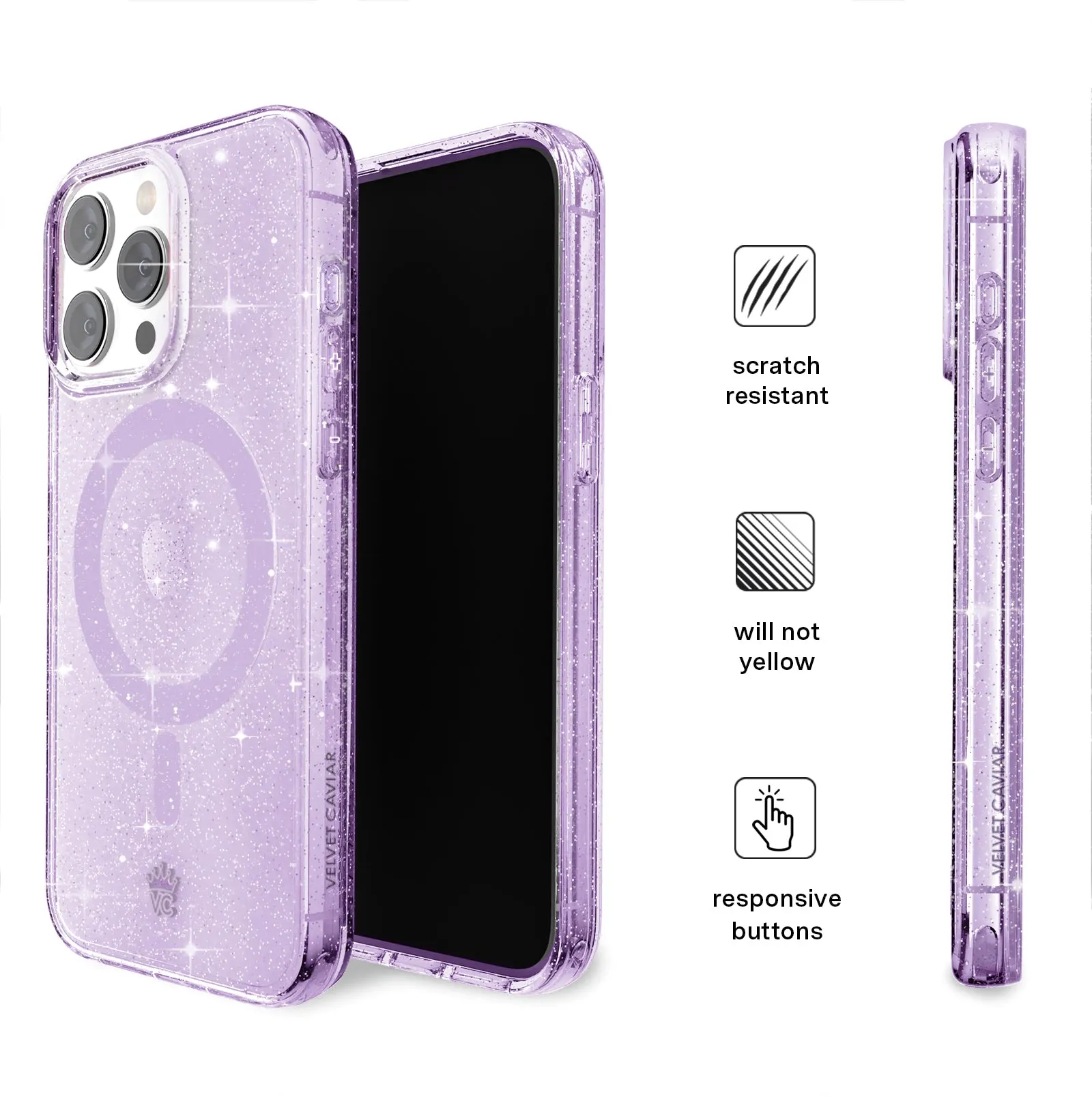 Lilac Stardust Glitter iPhone Case