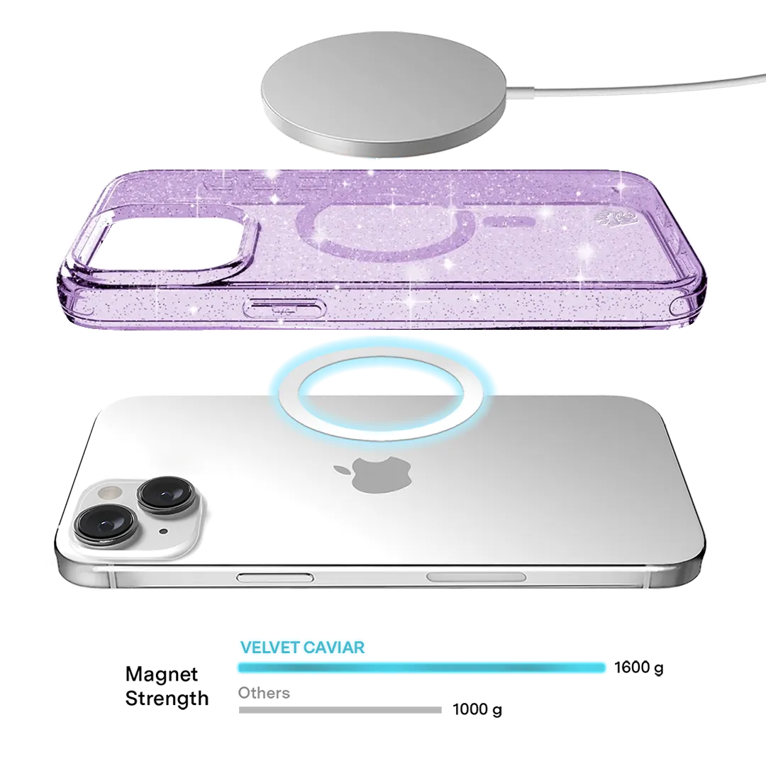 Lilac Stardust Glitter iPhone Case