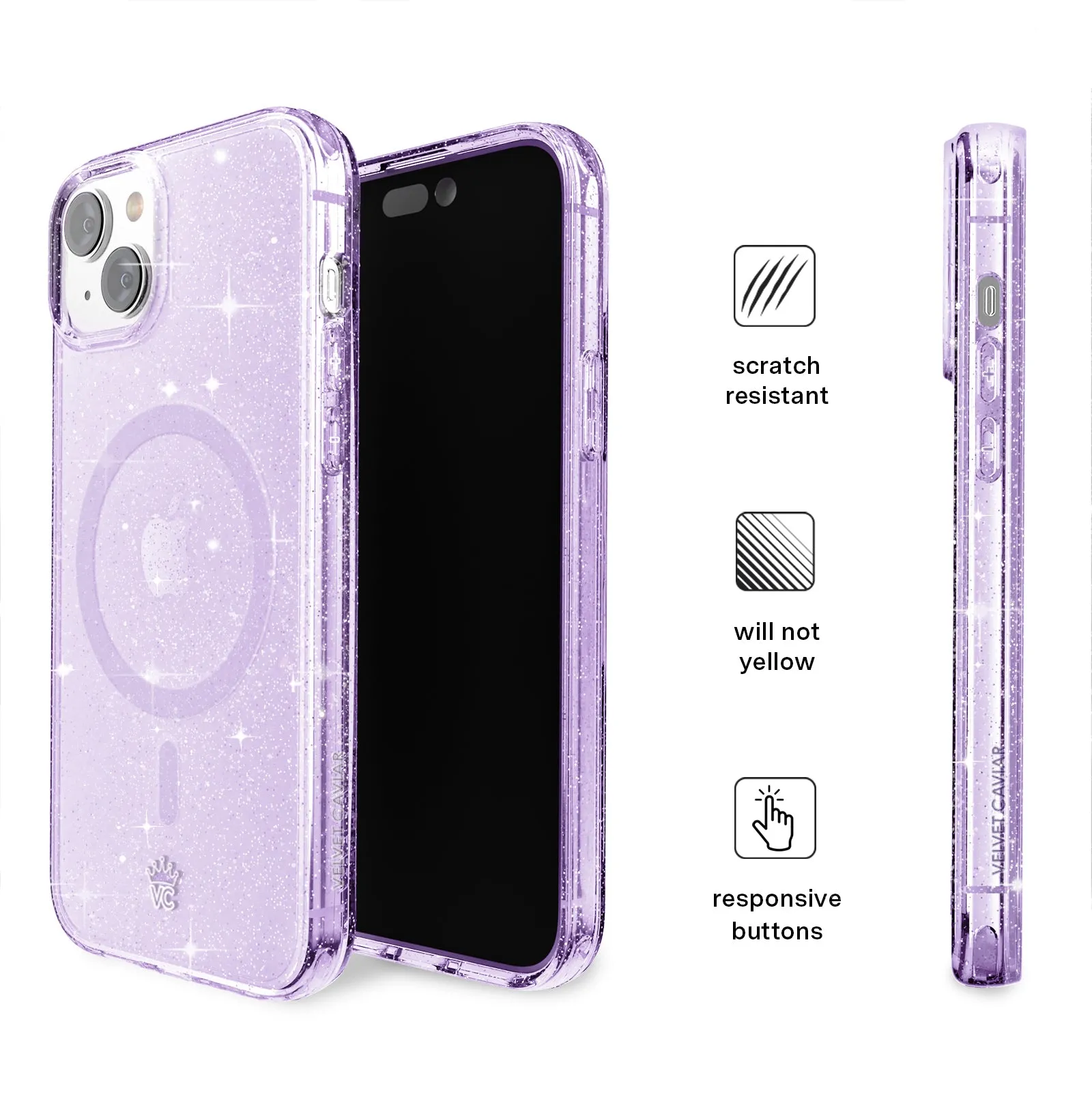 Lilac Stardust Glitter iPhone Case