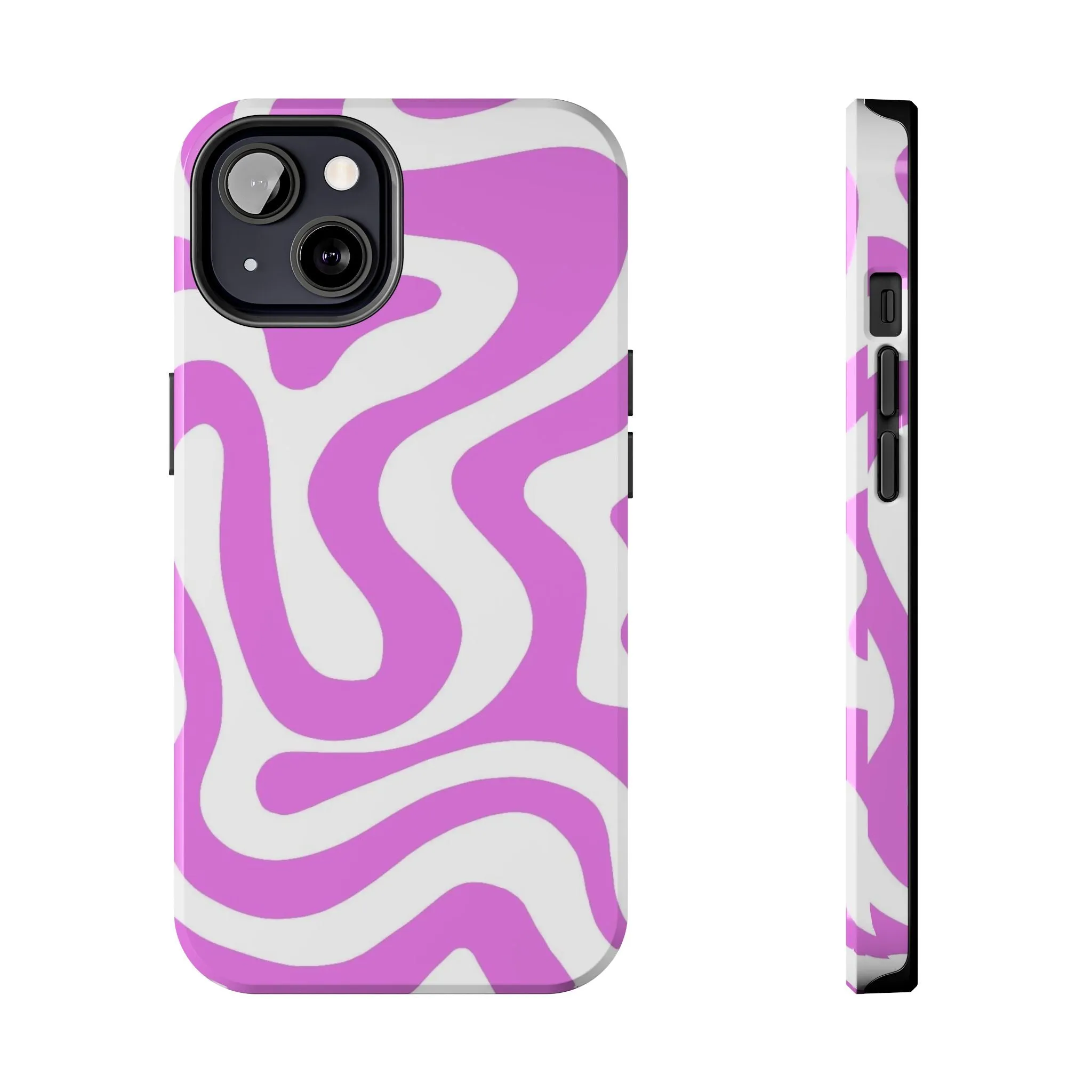 Lilac Swirl Fusion Tough iPhone Cases