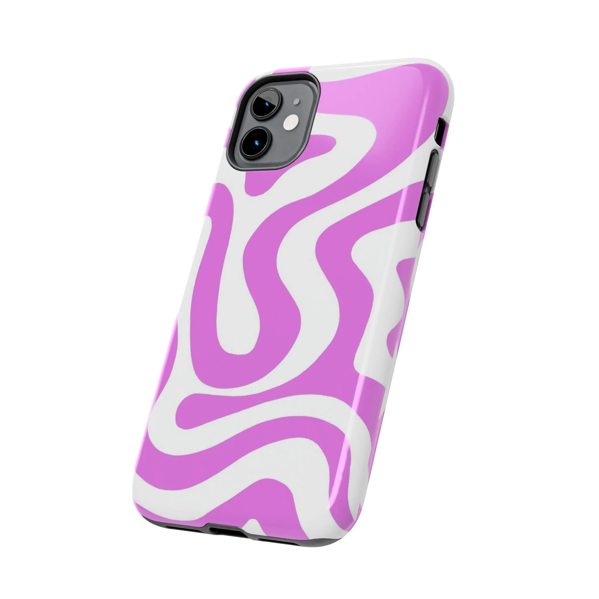 Lilac Swirl Fusion Tough iPhone Cases