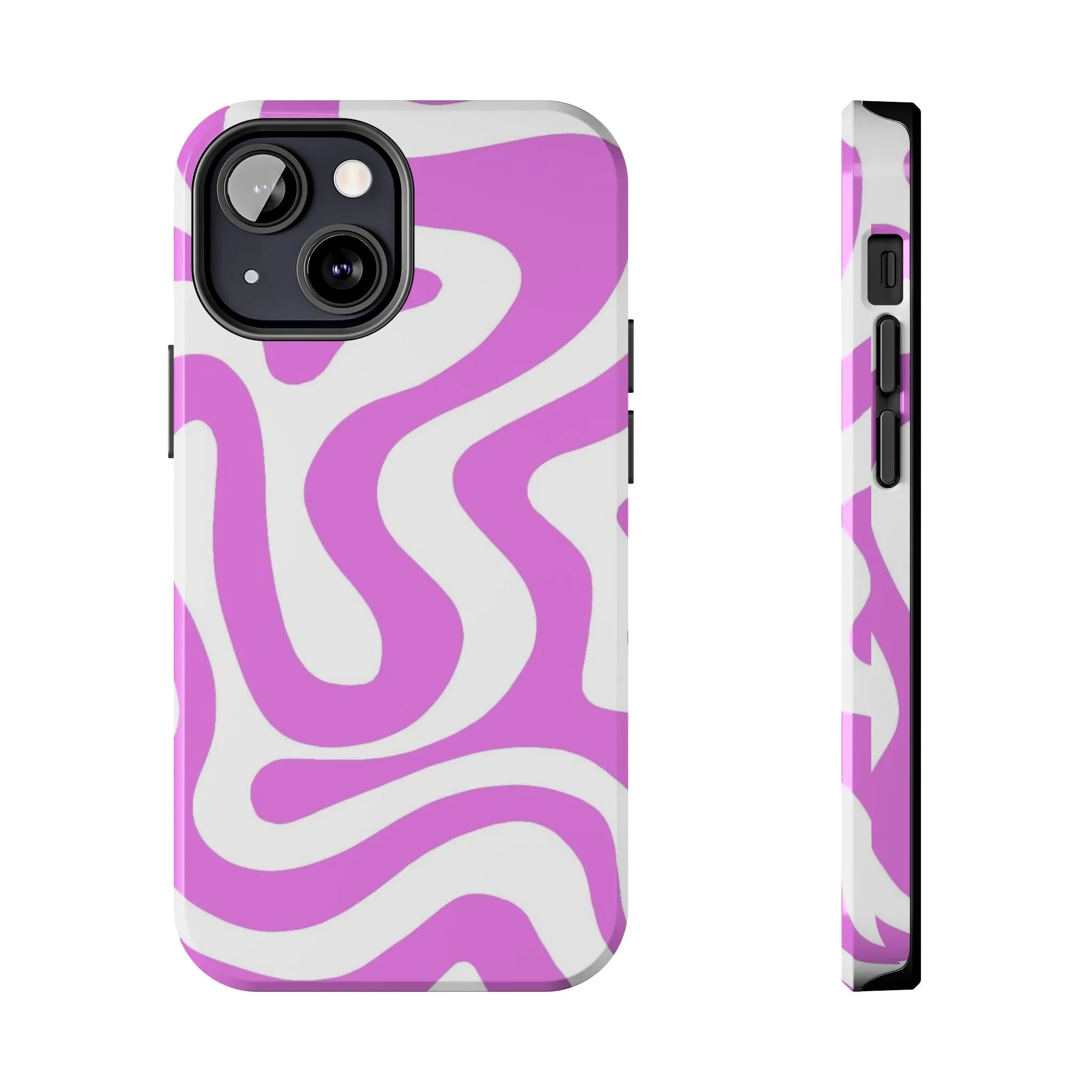 Lilac Swirl Fusion Tough iPhone Cases